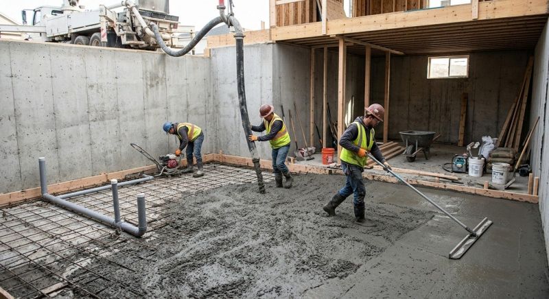 Basement Concrete Installation in Utica, MI