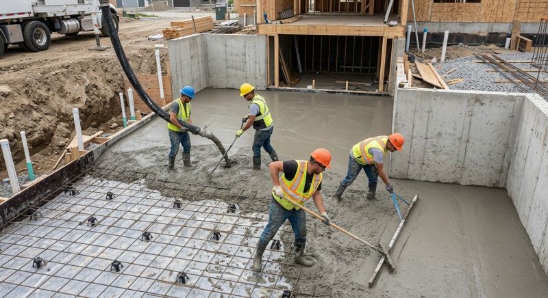 Basement Concrete Installation in Waterford, MI