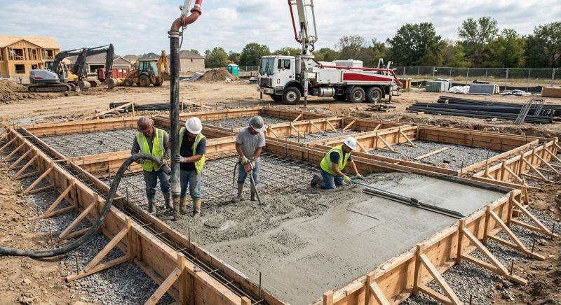Cement Foundation Installation in Clarkston, MI