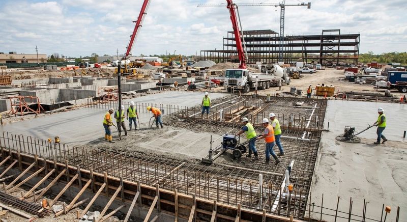 Commercial Slab Construction in Milford, MI