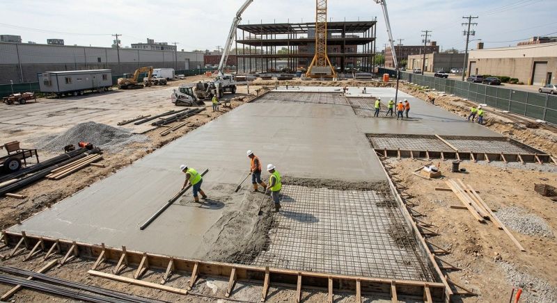 Commercial Slab Installation in Clinton Township, MI
