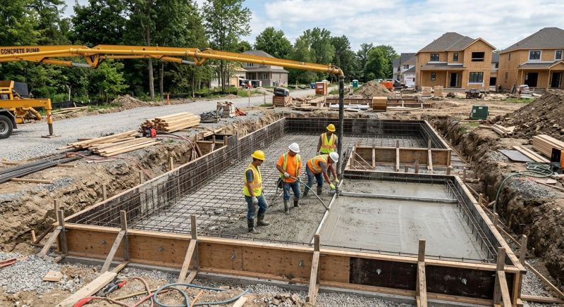 Concrete Foundation Installation in Almont, MI