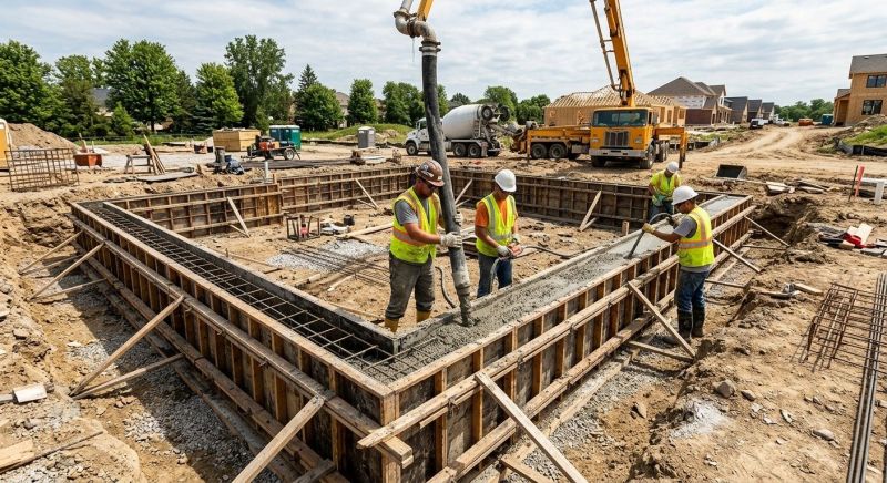 Foundation Wall Pouring in Franklin, MI