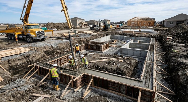 Poured Foundation Installation in Clarkston, MI